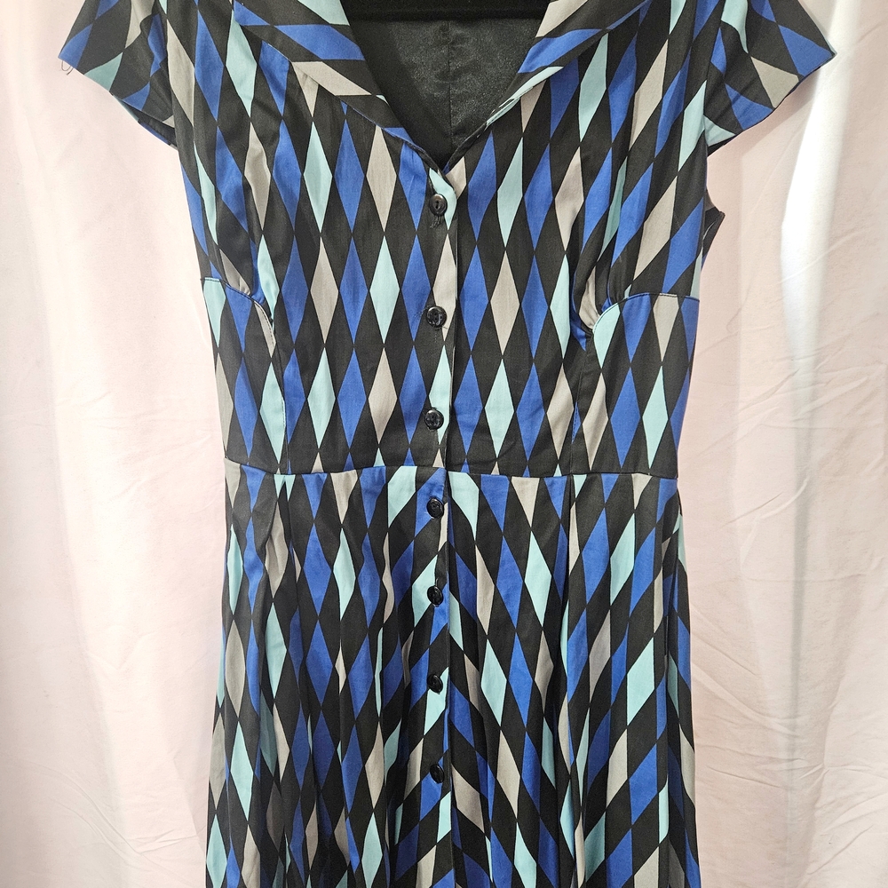 Medium Pinup Couture Pinup Girl Clothing By Laura Byrnes Harlequin Button Down